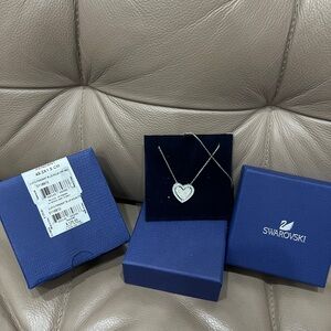 SWAROVSKI LADIES CUPID BLUE HEART PENDANT 5118810 AQUA/CRY/ RHS MSRP $125